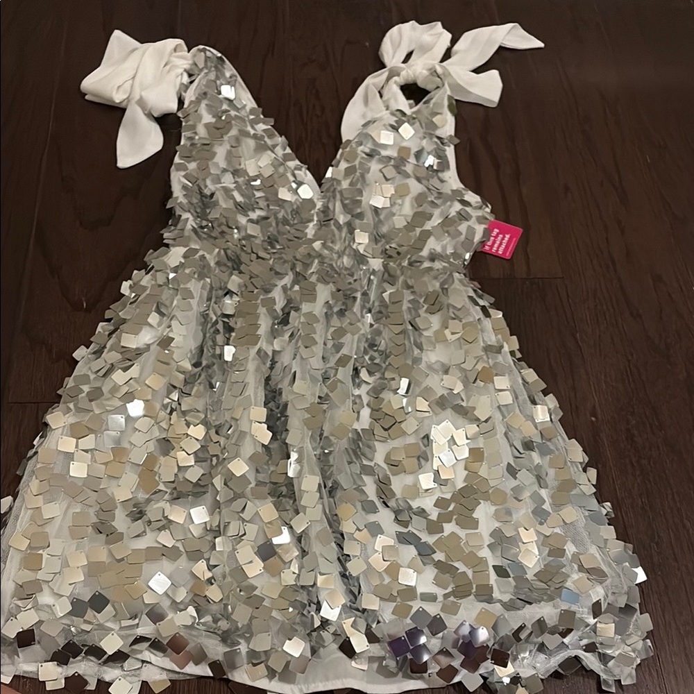 Buddy Love Melanie Mini Dress, silver